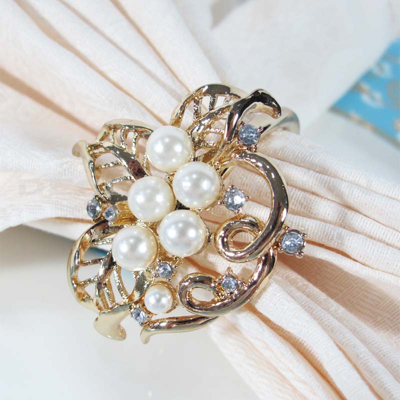 ホット販売エレガントで優雅な金属ナプキンリング