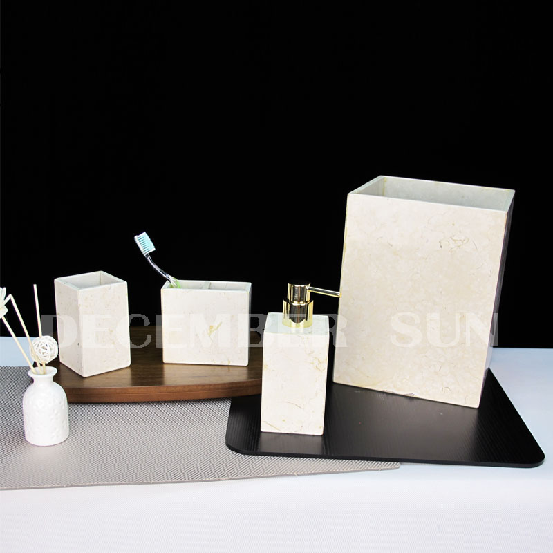 浴室のための卸売大理石のバスアクセサリーセット