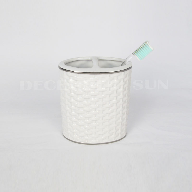 2020ベスト価格白磁竹織り浴室セットアクセサリー