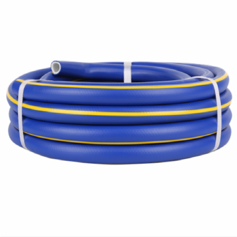 3層のカラフルな編組黄色の線スーパーフレックスPVC水ホース