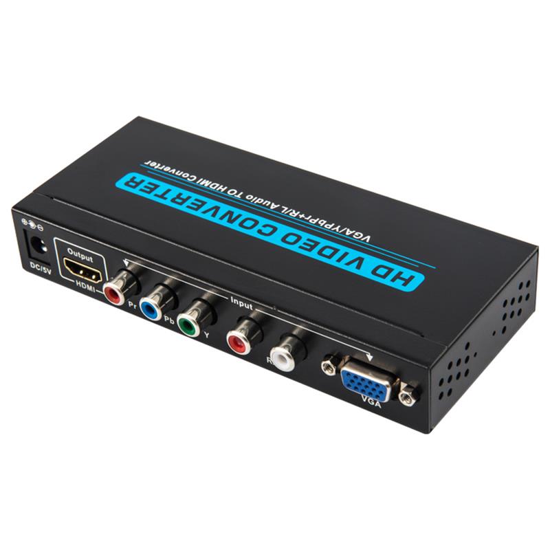 VGA / YPbPr + R / L Audio to HDMI Converter 1080P