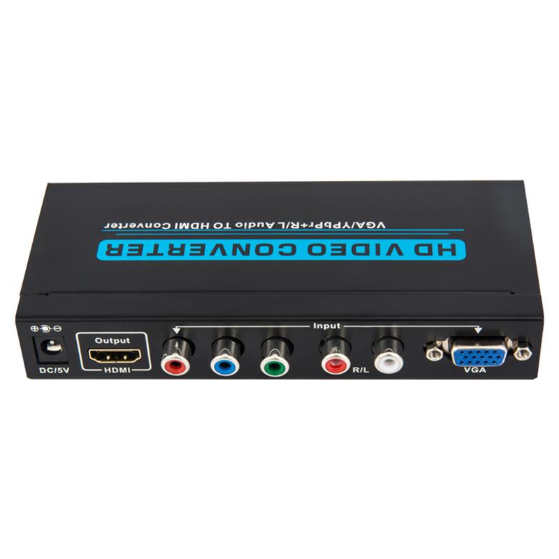 VGA / YPbPr + R / L Audio to HDMI Converter 1080P