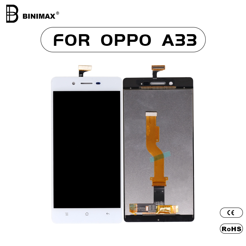 携帯電話の液晶画面の画面のbinimaxを表示するoppo