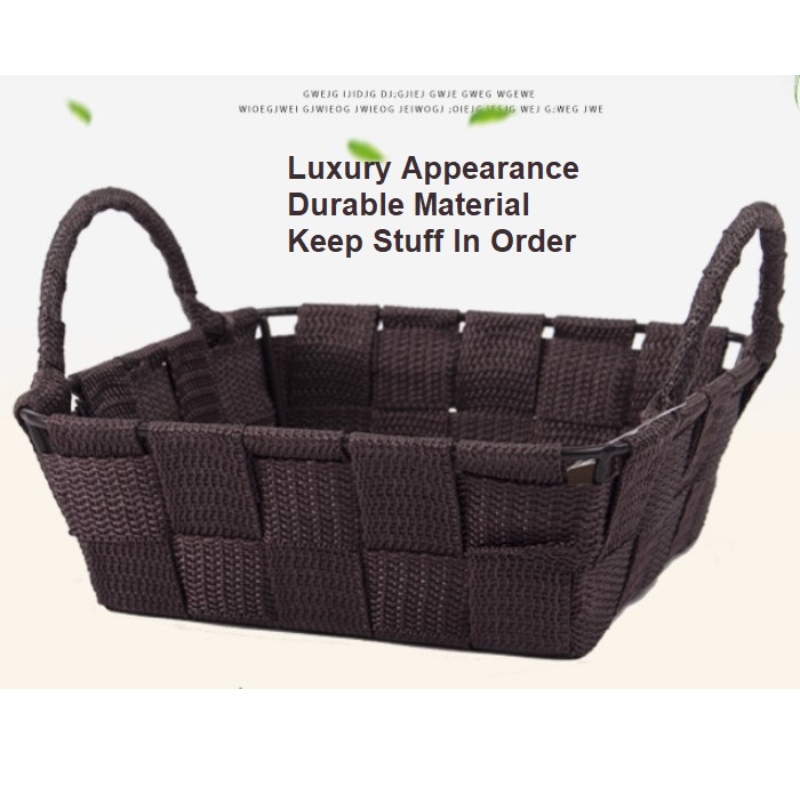 手作りのポリプロピレン織物バスケット