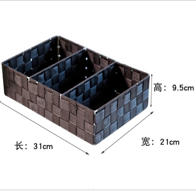 -手作りの織りポリプロピレン生地バスケット