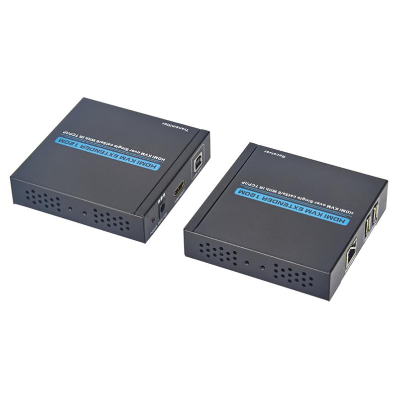 HDMI KVMエクステンダー100m overシングルcat5e / 6フルHD 1080P TCP / IPをサポート