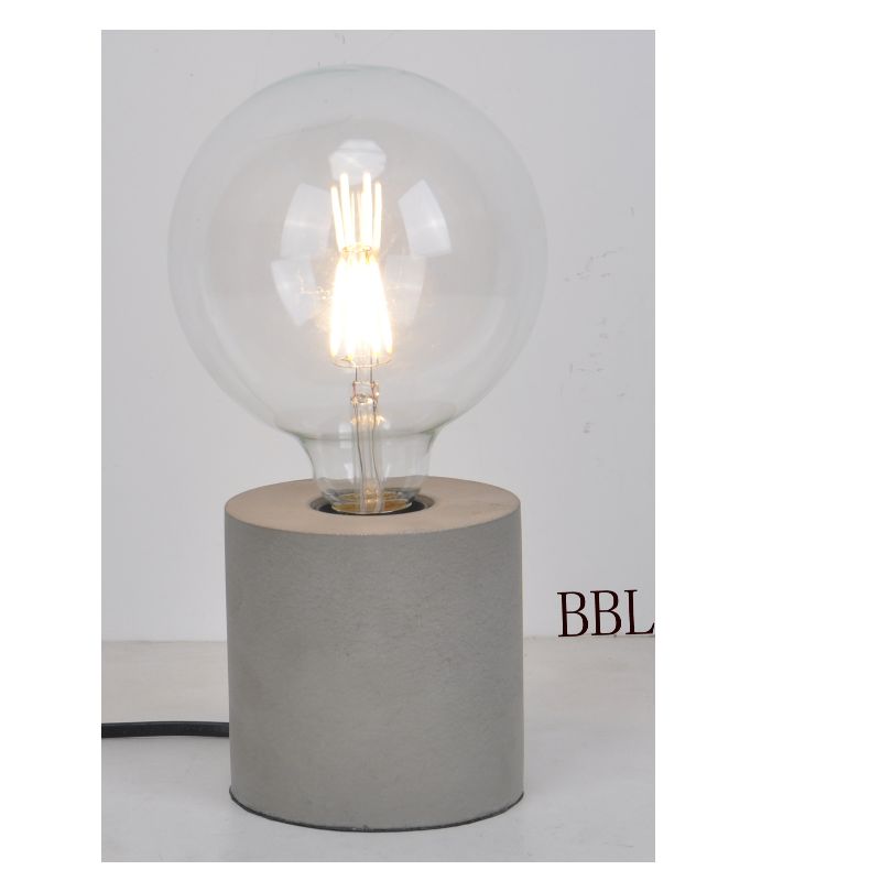 柱コンクリートベース付きテーブルランプ