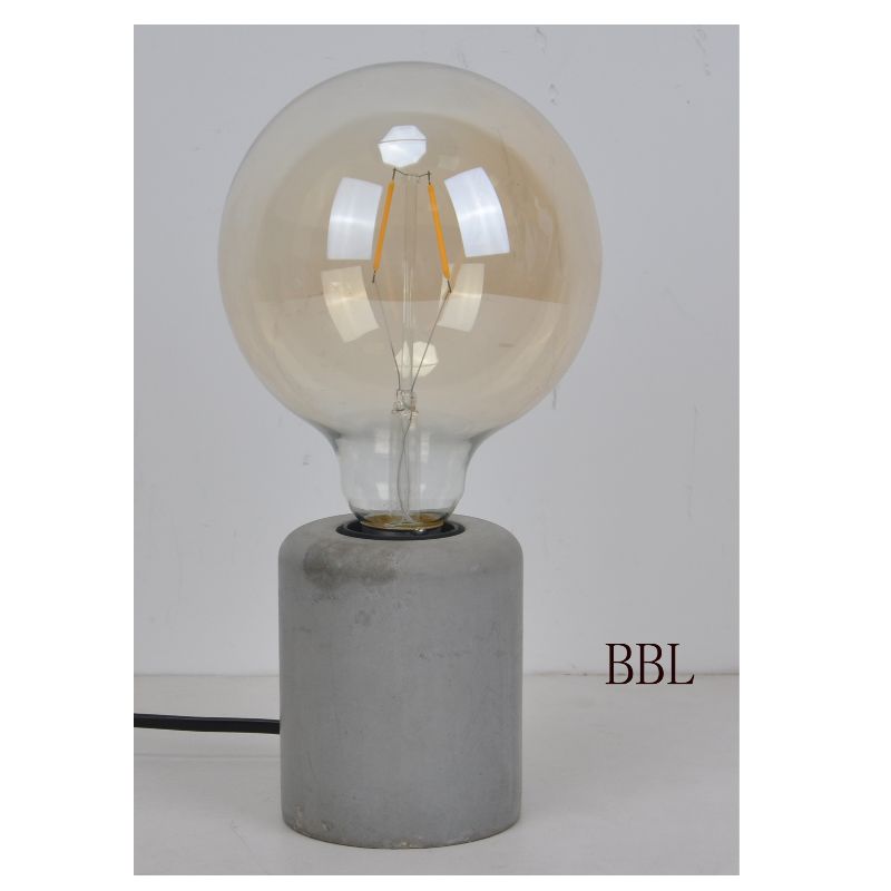 小柱コンクリートベースのテーブルランプ