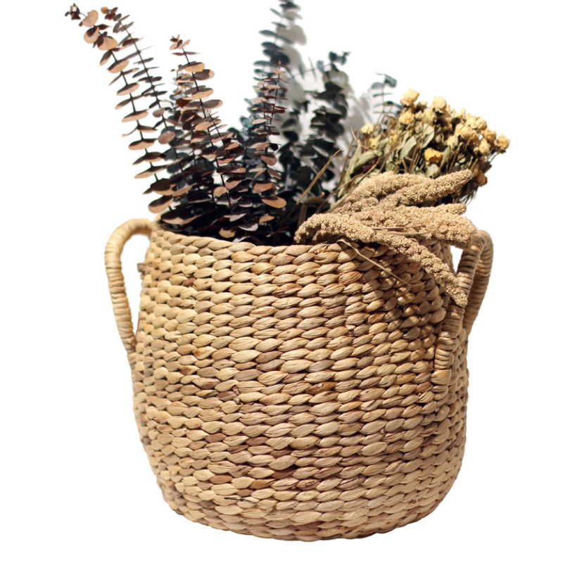 わら織り収納バスケット