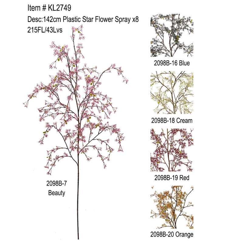 142 cmプラスチックスターフラワースプレーX 8