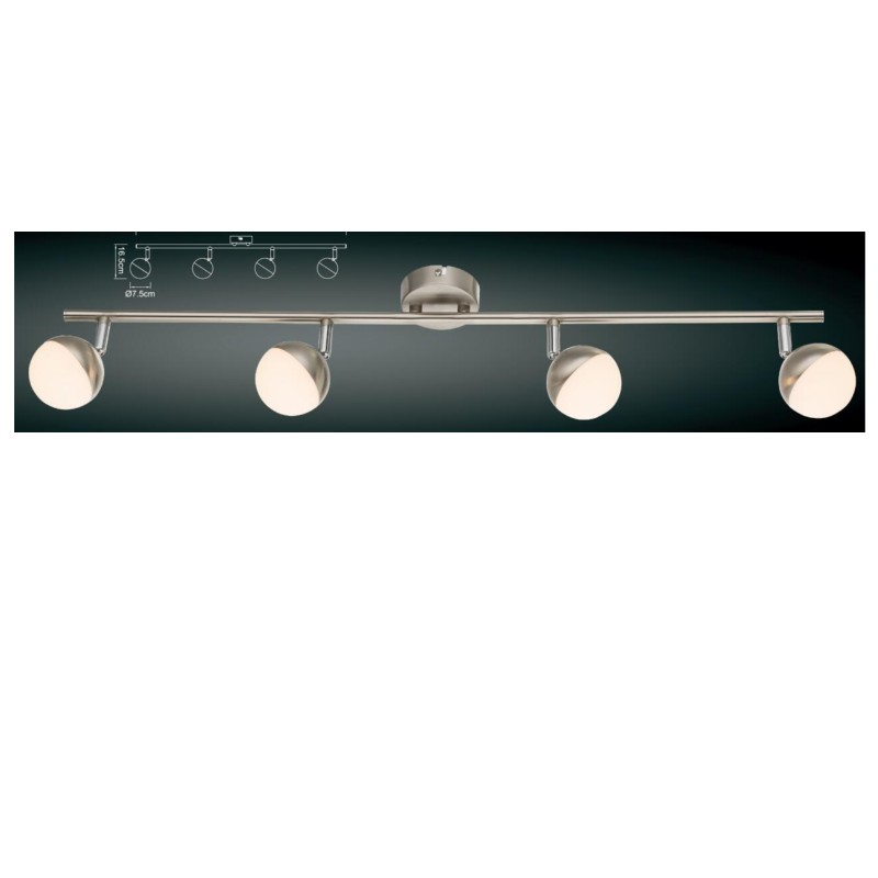 高電圧LEDスポットライト4、半球プラスチックシェード