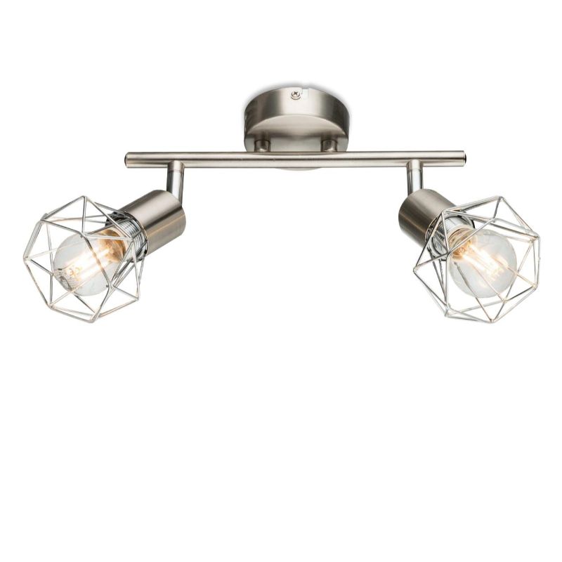 スポットライト2、金属ネットシェード付き