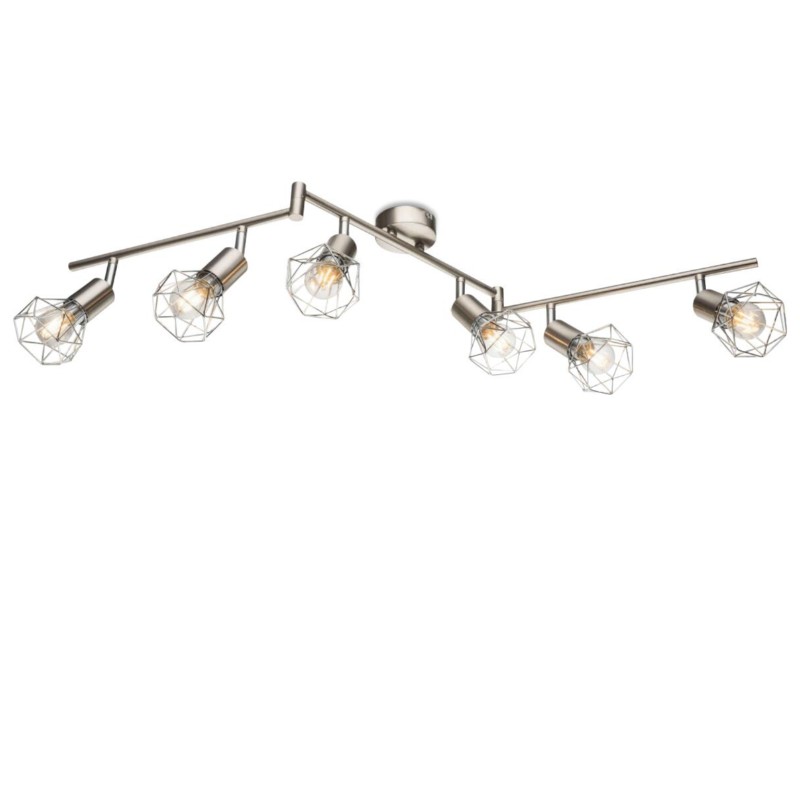 スポットライト6、金属ネットシェード付き