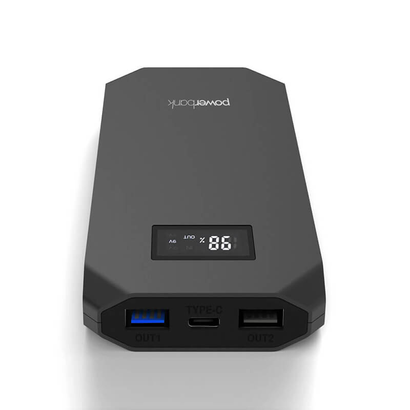 すべてのスマートフォンのための液晶ディスプレイ付き高速充電パワーバンク10000 MHのQC