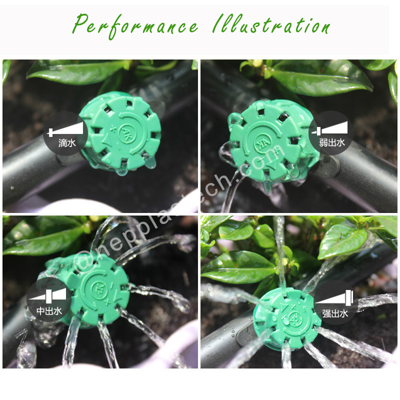 自動点滴灌漑エミッタシステム調整可能な灌漑インラインドリッパー