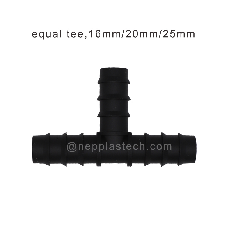 ソーラー自動灌漑システム25mm PEパイプバーブ付きティー、20mm PEパイプエルボーバーブコネクタ、16mm PEパイプストレートコネクタ