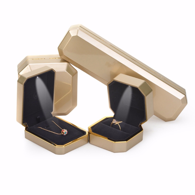 FL-PA0006 LEDライト付きプラスチック製ジュエリーボックス