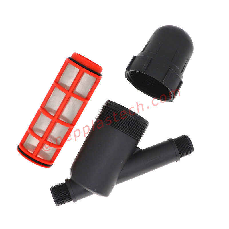 1インチ農業点滴灌漑システムディスクフィルター庭風景灌漑スクリーンフィルターYタイプ