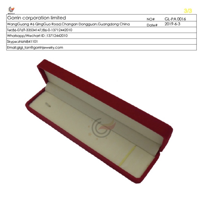 GL-PA0016ベルベットジュエリーボックス