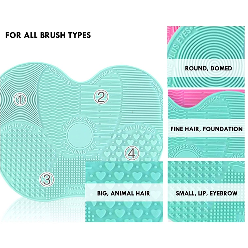 化粧ブラシクリーニングパッドクリーナーマットシリコンエッグブラシ手袋洗浄スクラバーボードマットシェイプグローブ簡単ハンドソープクリーニング美容化粧品アクセサリーツールキット（3 PCセット大）
