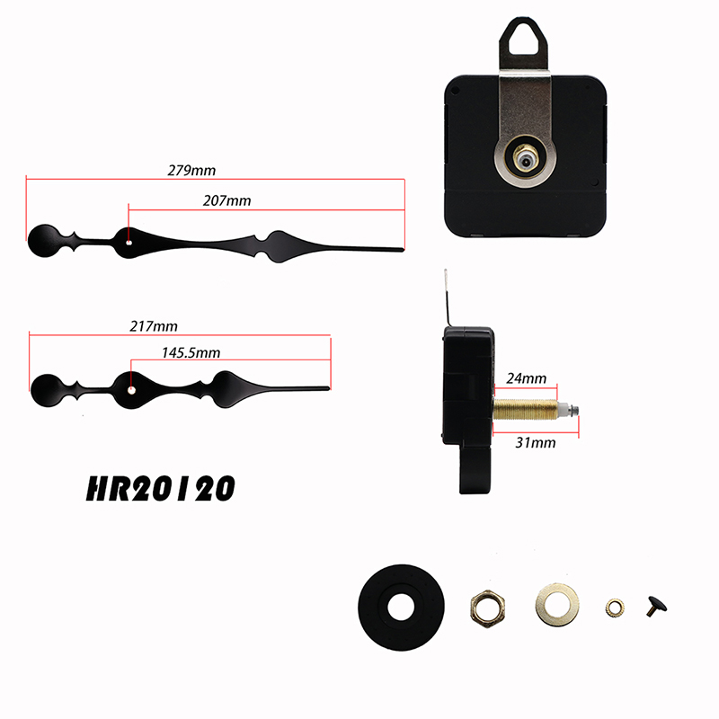 31 mmの大きなトルクiシャフト壁時計運動とHR 20120時計手