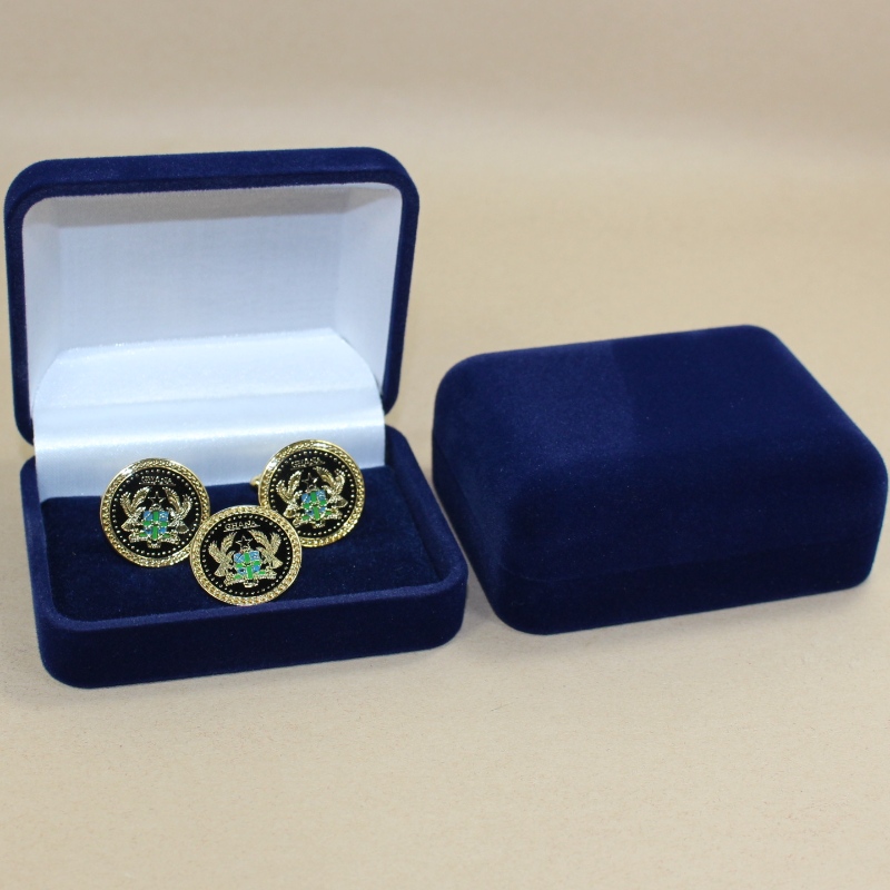 カップルD - 45 sのためのアイテムD - 45 sラウンド形のビロードボックス、長さの60 mmのタイ・クリップ、または複数のバッジ、コイン、メダル、MM。75 * 95 * 32 mm、重さ約65 g