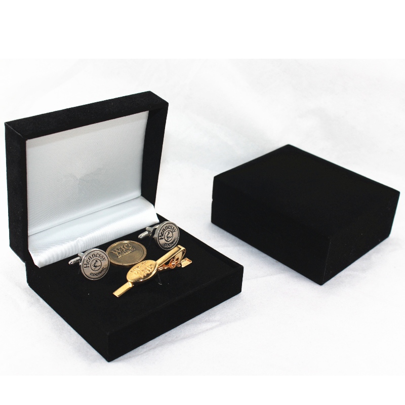 アイテムV-09長方形のレザーレット紙箱、50〜60 mmのコイン、カフスボタン、タイクリップ、バッジなど。mm。 98 * 84 * 38、重量約105g