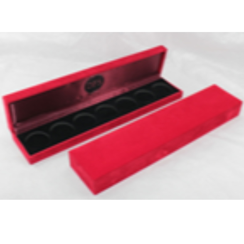 アイテムV-11長方形の210×35mmコイン、バッジ、ネックレスなどのレザーレットペーパーボックス。mm。 240 * 52 * 30、重量約130g