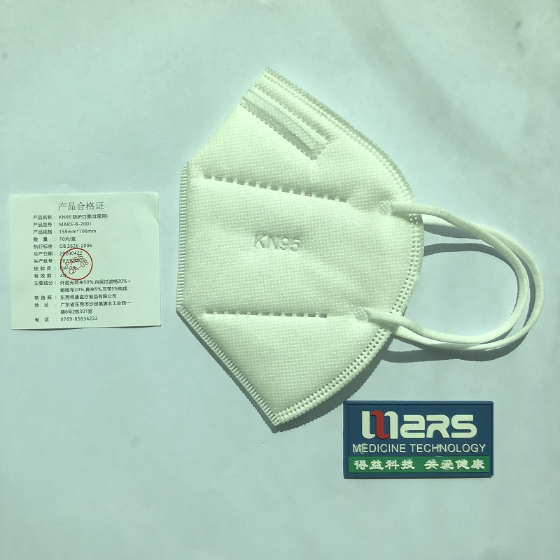 2020不織布KN95保護用非医療用折りたたみ式5層フェイスマスク