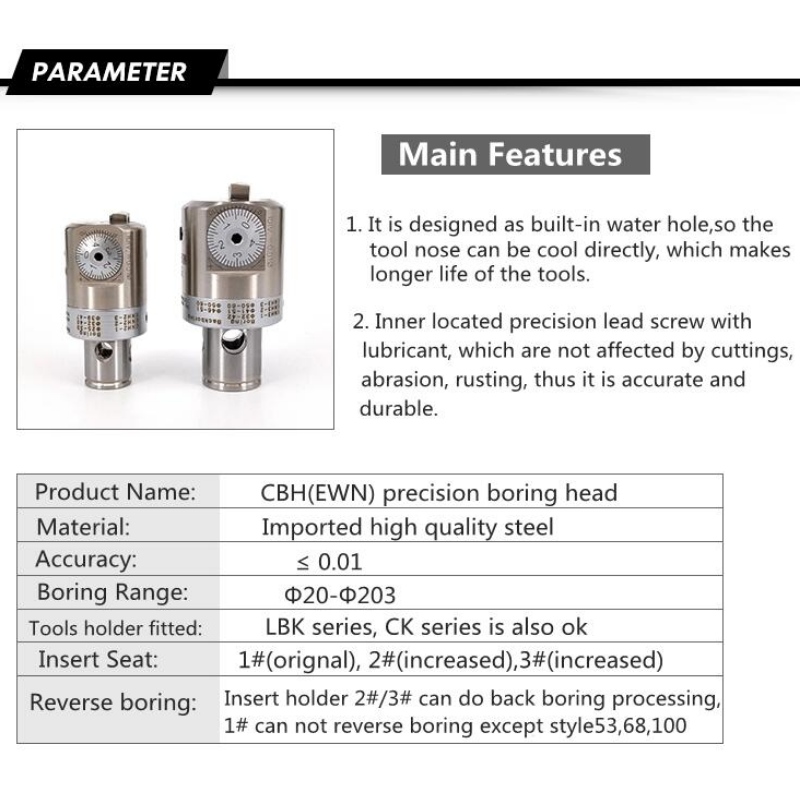 ファインボーリングシリーズ：CK6（EWN100-203CKB6）EWN100-203mm BT40ツールホルダーバリ取り面取り工具ボーリングヘッド