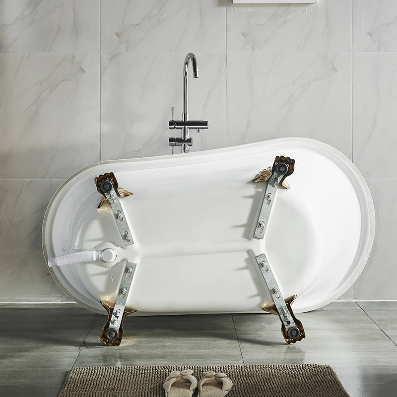 高品質の大人使用浸漬古典的な独立した亜鉛合金の爪足アクリル浴槽浴槽