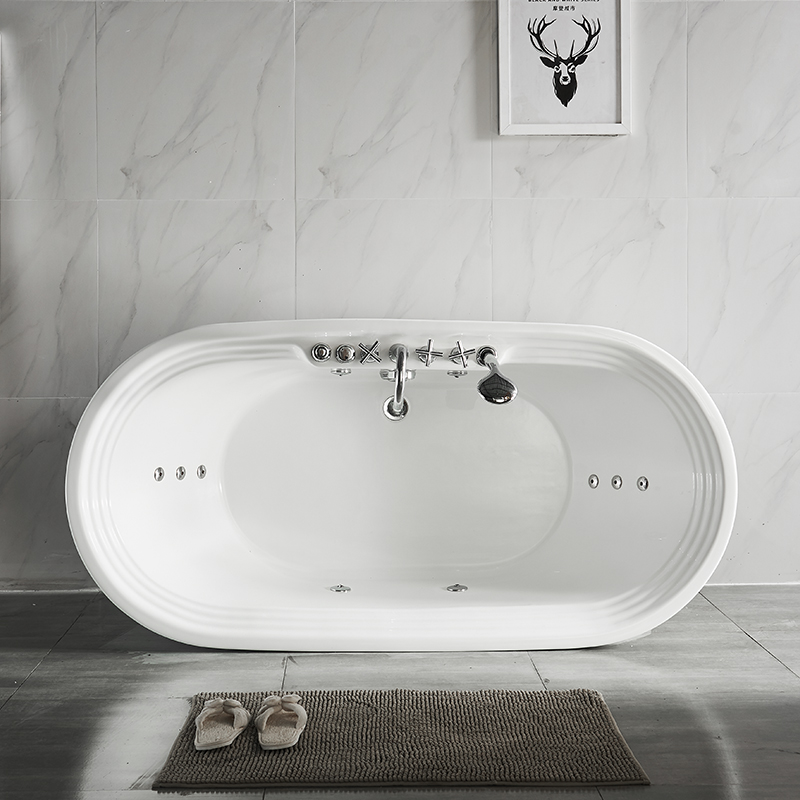 ジェットと真鍮の蛇口を備えた最高品質のABS浴槽の古典的な浴槽