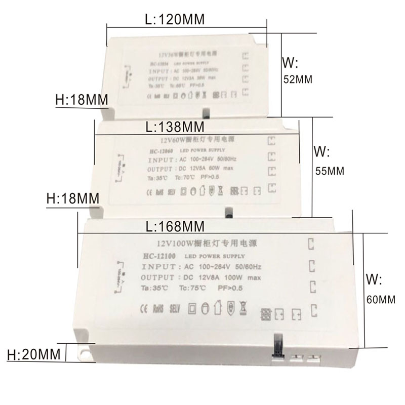 36 W - 12 V - 3 A回廊自動階段誘導スイッチング電源