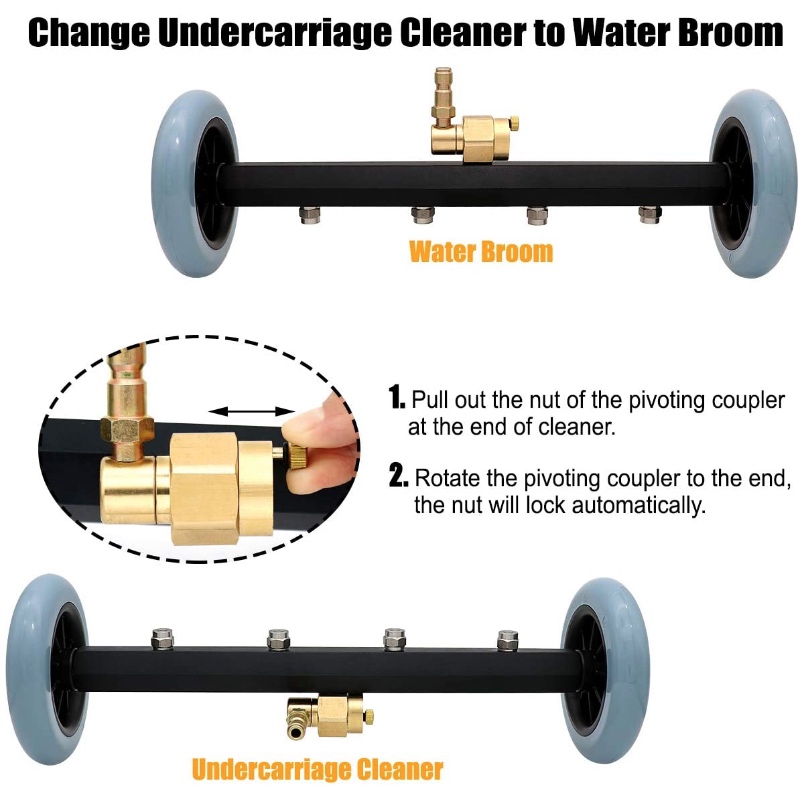 2で1圧力洗濯機車台クリーナーパワー洗濯機水ほうき