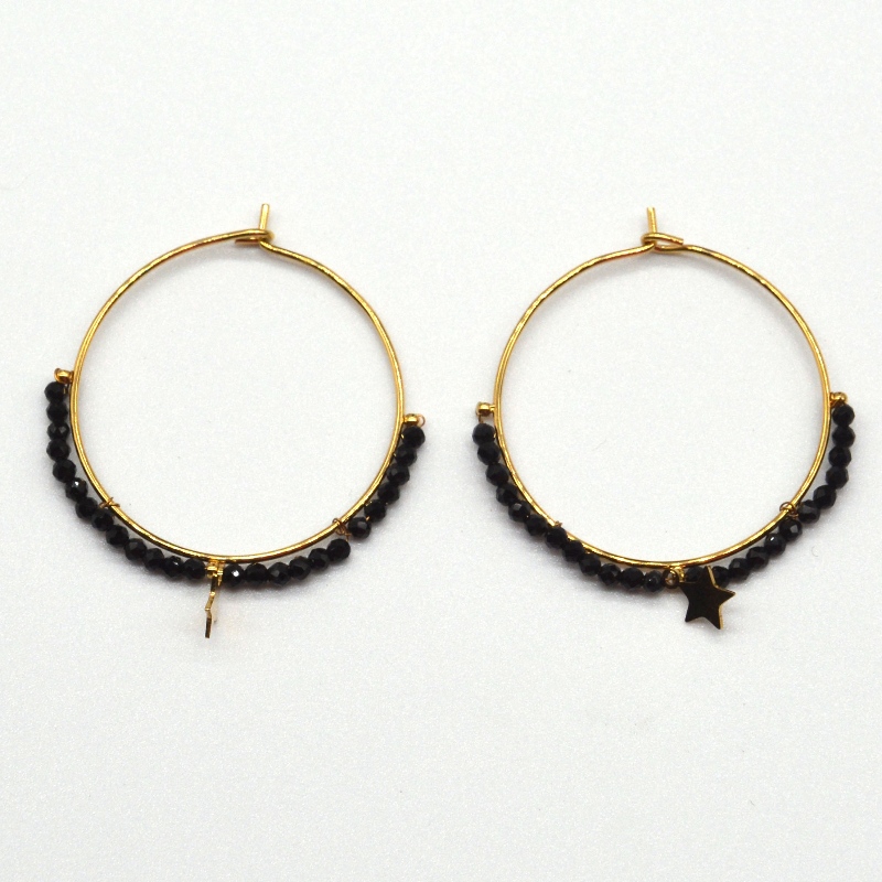 ラウンドイヤリング、ウェアビーズ、エスニックスタイル、レトロ、ボヘミアンスタイル、サークルイヤリング、レディーススタイル、スターボヘミアンスタイル、ペンダント、中国ルイファンバオジュエリー加工工場