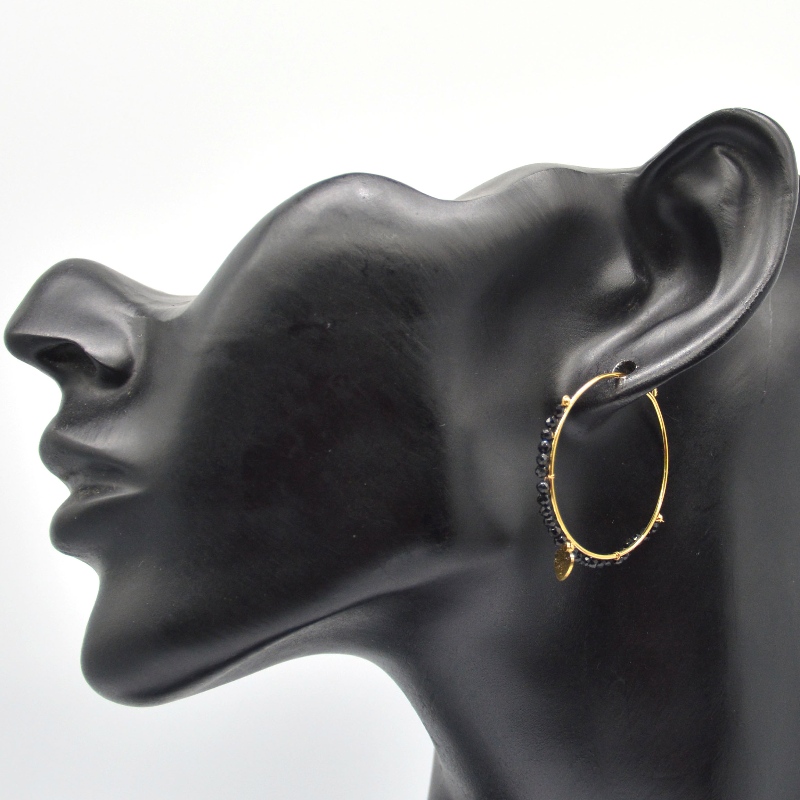 ラウンドイヤリング、ウェアビーズ、エスニックスタイル、レトロ、ボヘミアンスタイル、サークルイヤリング、レディーススタイル、スターボヘミアンスタイル、ペンダント、中国ルイファンバオジュエリー加工工場