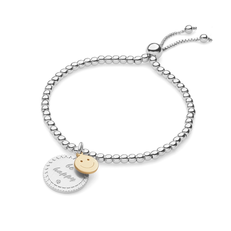 レディースヨーロッパとアメリカンスタイルのかわいいシンプルな笑顔のステンレス鋼の可動クラスプブレスレット中国Ruifanbaoジュエリーファクトリー