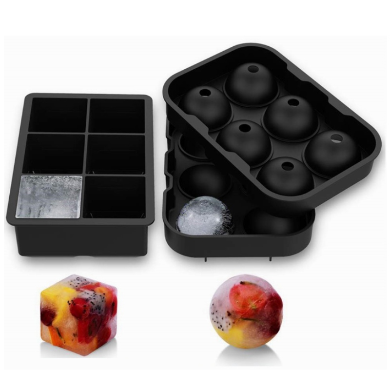 シリコーンアイスボックスセット6 6氷格子2ピースのウイスキーアイスブロック型卸売