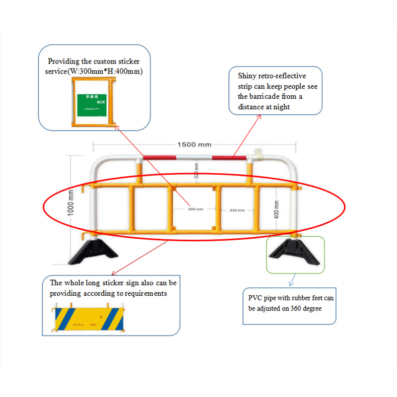 建物の交通障壁群集制御道路障壁歩行者の安全のための2mの群集制御障壁