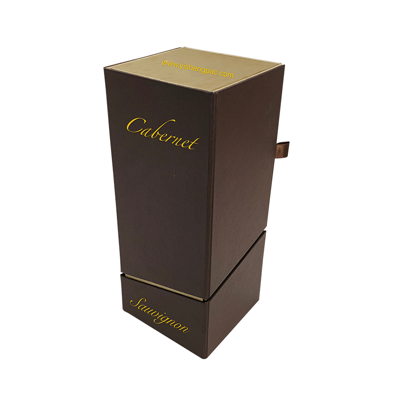 ウイスキー用ブラウン折りたたみ式マグネットクロージャーギフトボックス