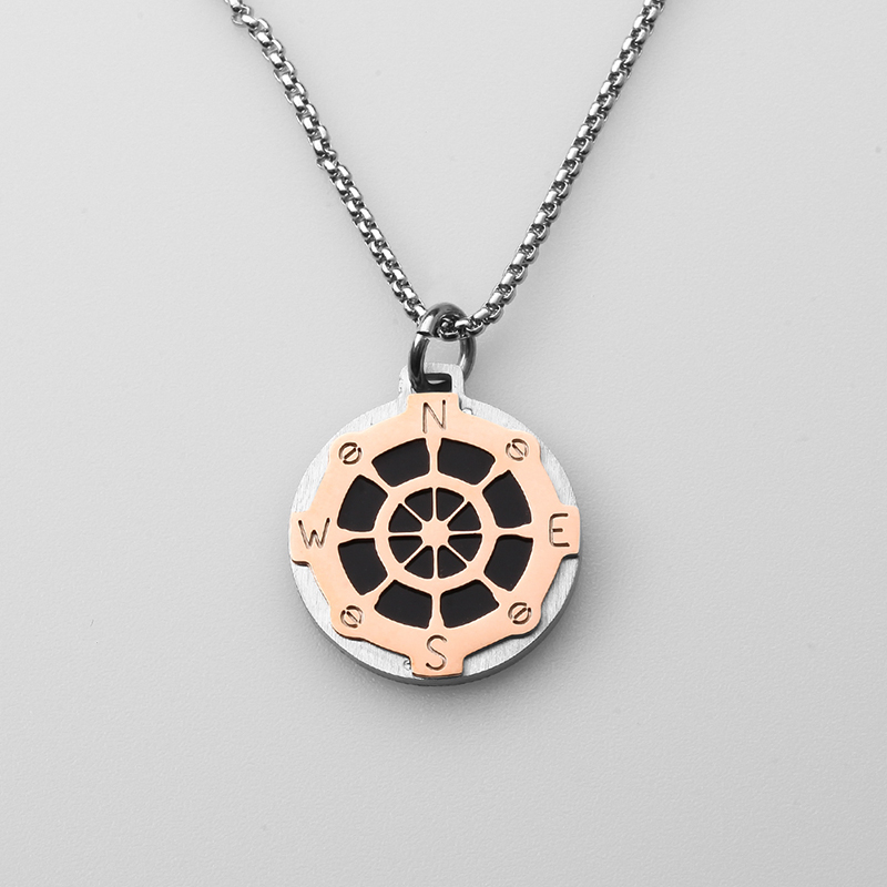 イタリア製ステンレスジュエリーラダーウィンドアンカーペンダントメンズネックレス