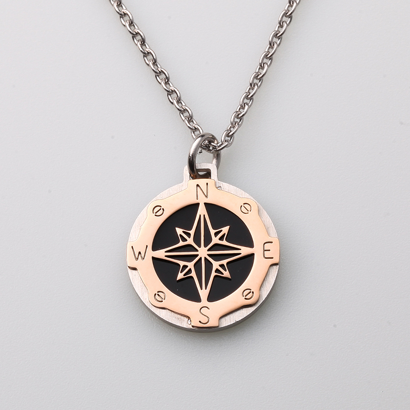 イタリア製ステンレスジュエリーラダーウィンドアンカーペンダントメンズネックレス