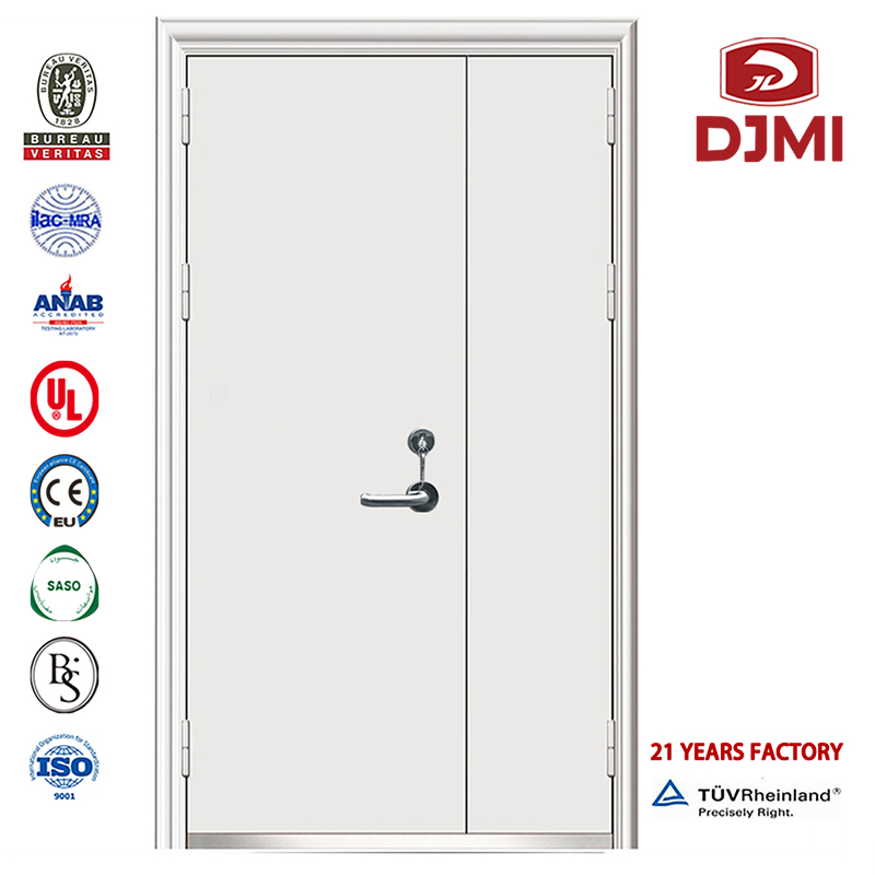 高品質の卸売アメリカンダブルリーフ定格鋼耐火ドア安いドアガラスホテル防火鋼ドアで評価された高品質の入り口カスタマイズされた定格耐力メイン耐性1.5時間鋼防火扉