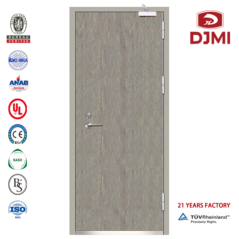 商用エンジンアクセスの中国の工場耐熱鋼防火扉高品質2パネルBs内部安全接着剤防火鋼ドア付き火災安価な定格の防火出口鋼盗難防止ドア