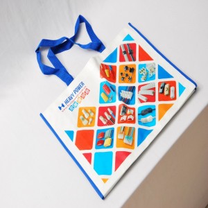 耐久再利用可能なダイカットハンドルショッピングバッグ