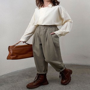 どんな出来事のためにでも合うために調整されるゆるい女性のズボンで、最も快適なカジュアルスタイルコットンリネンカスタムスタイリッシュで緩いパンツ11703