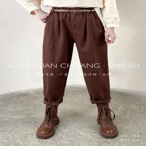 あらゆる機会に合うように仕立てられているゆるい女性のパンツは、最も快適なカジュアルなスタイルコットン