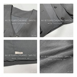 ゆったりとしたデザインミニマリストスタイリッシュカジュアルベスト無地のコットンとリネンの特大カスタム18539チョッキ