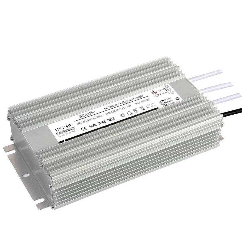 250 W - 12 V - 20.83 A LEDワインキャビネットランプスイッチ電力供給ラインランプ低電力出力電流電圧範囲