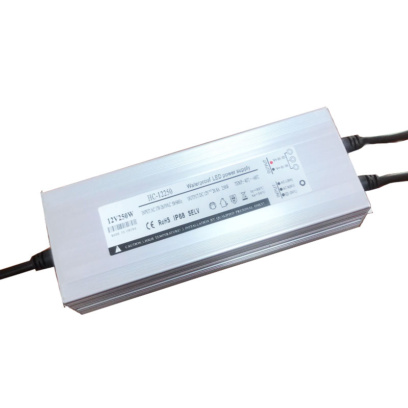 250 W - 12 V - 20.83 A LEDワインキャビネットランプスイッチ電力供給ラインランプ装置入力100 - 245 VAC